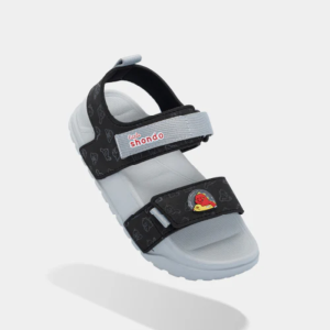 Sandal bé trai Little 4 monogram đen