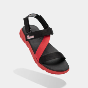 Sandals Little F6 sport đen đỏ