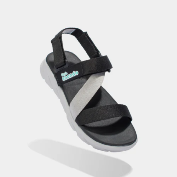 Sandals Little F6 sport đen xám